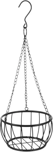 Cesta de almacenamiento tejida negra vintage con tapa, soporte decorativo para maceta, tamaño mediano, ideal para uso en interiores y exteriores,