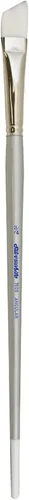 Miniatura 10 de Silver Brush 1506-1 Silverwhite - Cepillo Taklon blanco de mango largo, angular, 1 pulgada