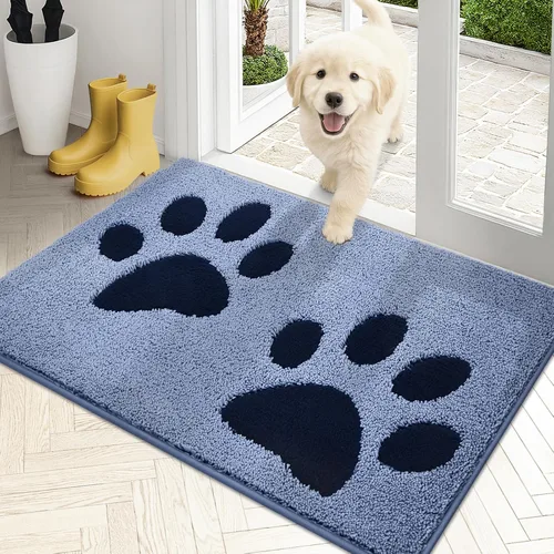 Miniatura 13 de PURRUGS Tapete para puerta que atrapa la suciedad, 32 x 70 pulgadas, antideslizante, lavable a máquina, tapete de microfibra para entrada, tapete