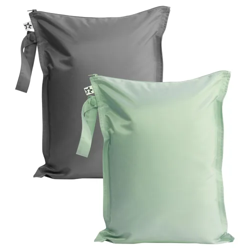 Miniatura 16 de Tiny Twinkle Bolsas Húmedas a Prueba de Desorden Paquete de 2 Bolsas Húmedas Reutilizables e Impermeables para Trajes de Baño Ropa de Bebé
