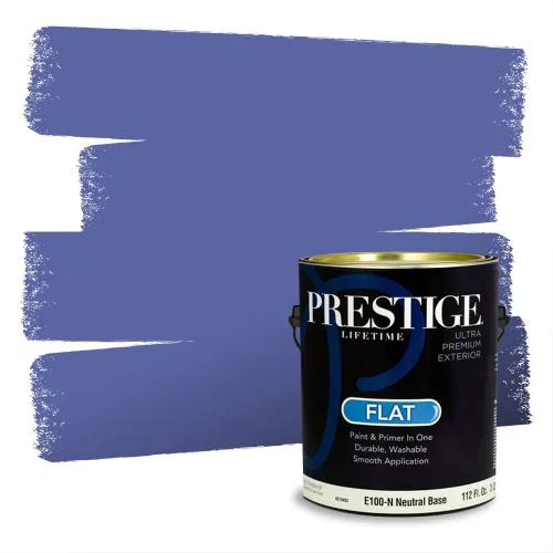 Miniatura 546 de Pintura Exterior + imprimación PRESTIGE, todo-en-uno, 1 galón, acabado mate, color comparable al Valspar* Royal Gray* VS151-Gris real