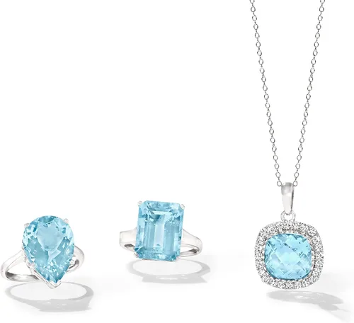 Miniatura 4 de Ross-Simons Anillo de topacio azul cielo de 13 quilates en plata de ley, Gema, Topacio