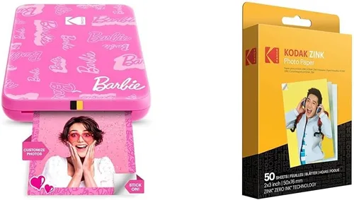 Miniatura 11 de KODAK Barbie x Step Slim Impresora fotográfica instantánea inalámbrica portátil de 2"x3" Papel fotográfico prémium (50 hojas)