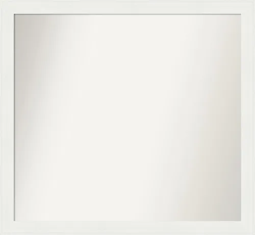 Miniatura 334 de Amanti Art Espejo de baño blanco para sobre el fregadero, 24 x 24 pulgadas, hecho a medida, espejo de tocador cuadrado blanco estrecho, marco