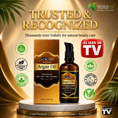 Miniatura 8 de Aceite de argán virgen orgánico Voilave USDA, 4 onzas líquidas Certificado orgánico USDA y ECOCERT, prensado en frío, botella con dispensador