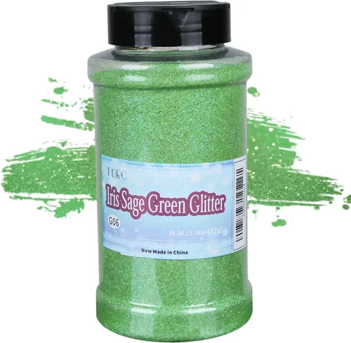 Miniatura 19 de TORC Purpurina fina roja de 1 libra y 16 onzas de purpurina en polvo para vasos, resina para manualidades, slime, cosméticos, pintura de uñas, Rojo