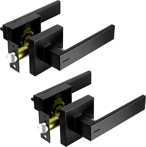 Miniatura 17 de Manijas de Puerta para Interiores, Pomos de Puerta Interiores, Manija de Puerta Negra con Palanca Reversible, Juegos de Cerraduras de Puerta