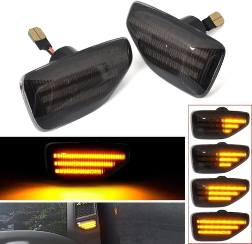 Miniatura 3 de Señal de giro lateral LED ámbar para Dacia Logan MCV II Sandero Stepway II Duster II 2012-2022 (negro)