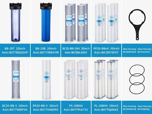 Miniatura 6 de Geekpure Filtro de agua de bloque de carbono de 20 pulgadas que elimina olores de sabor a cloro para filtración de toda la casa, 4.5 x 20 pulgadas