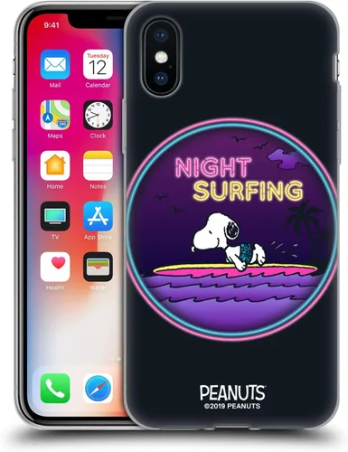 Miniatura 159 de Head Case Designs Peanuts Tropical Surf Snoopy Aloha Disco Gel Funda con licencia oficial [protección de grado militar] compatible con Apple iPhone