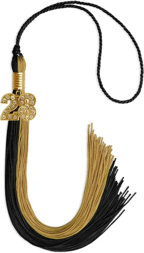 Miniatura 138 de Endea Graduation Borla de doble color con dije dorado (negro/oro brillante, 2022)