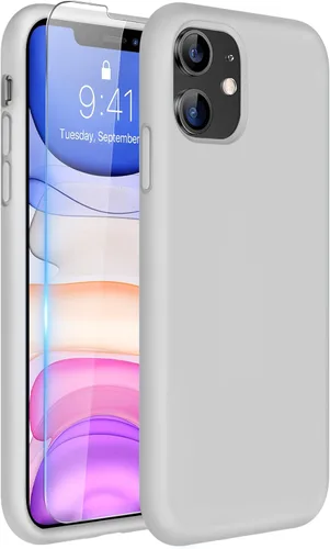 Miniatura 46 de Miracase Funda diseñada para iPhone 13, con protector de pantalla de vidrio templado, forro de microfibra suave antiarañazos, funda de goma