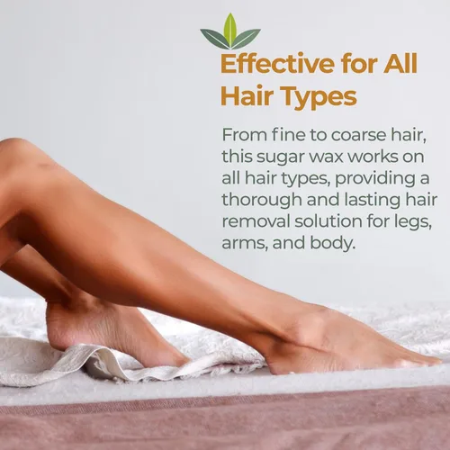 Miniatura 6 de Nature’s Sugar Pasta de Cera de Azúcar Firme para Depilación de Pelo Grueso - Cejas, Axilas y Bikini – Suave Sin Tiras para Cuerpo, Cara y Todo Tipo