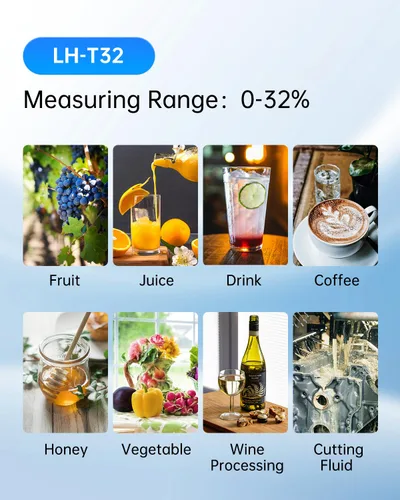 Miniatura 3 de LOHAND Refractómetro Brix con compensación de temperatura automática (ATC), medición de precisión del contenido de azúcar para vino/fruta/bebida