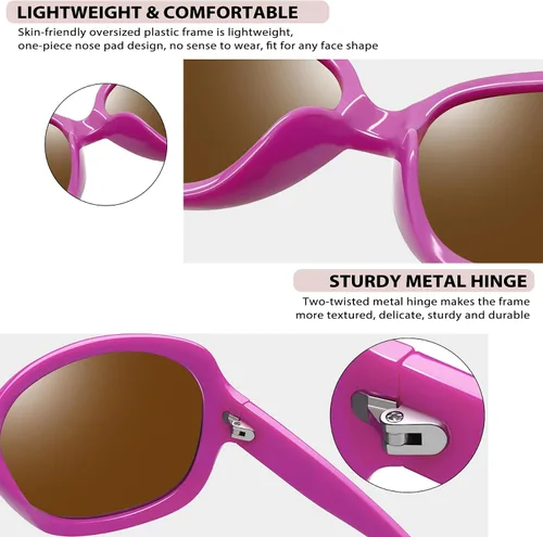 Miniatura 89 de Joopin Lentes de sol de gran tamaño para mujer, polarizados, grandes, para conducción, protección UV, grandes sombras