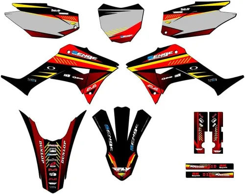 Miniatura 9 de Kit de base gráfica CRF 250 F Surge Black Senge 2019-2025 compatible con Honda