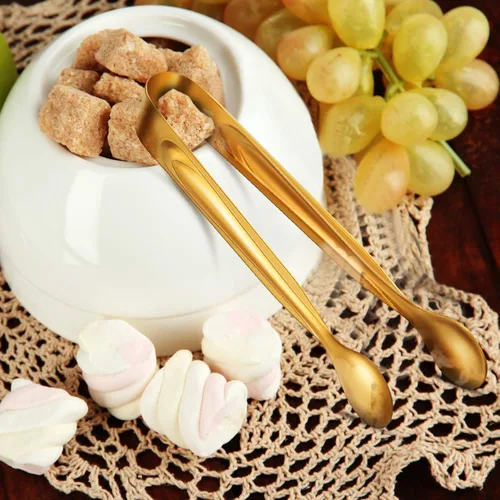 Miniatura 4 de Gejoy 12 Piezas Pinzas Mini Pinzas Pequeñas para Servir de Acero Inoxidable Mini para Azúcar Tabla de Charcutería Aperitivos Postre Servir Comida