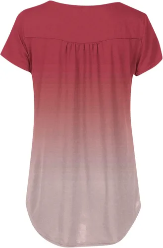 Miniatura 6 de Camisetas de manga corta para mujer, para ocultar el vientre, camisetas de manga corta para verano, lindas camisetas Henley con vuelo, blusas