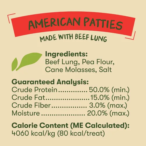 Miniatura 6 de Pet 'n Shape All American Beef Lung Patties - Golosinas para perros, fabricadas y obtenidas en los Estados Unidos, bolsa de 1 libra