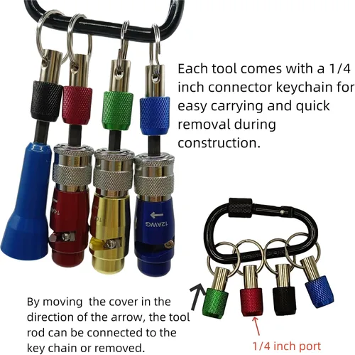 Miniatura 2 de Pelacables para taladro y herramienta de torsión de alambre para taladro, herramienta profesional AWG10-12-14 calibre 2024 para pelar y torcer