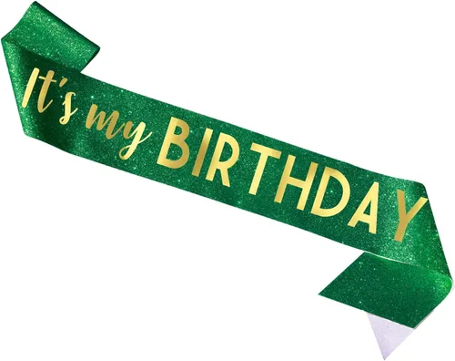 Miniatura 13 de Banda de cumpleaños – Banda «It's My Birthday» – Decoraciones de cumpleaños para mujeres, cumpleaños, niñas, accesorios de cumpleaños, decoraciones