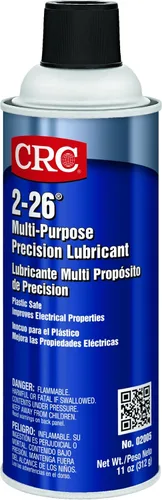 CRC 2-26 Lubricante de precisión multiusos 02005-11 WT OZ, lubricante de aerosol multiusos para equipos electrónicos (paquete de 12)