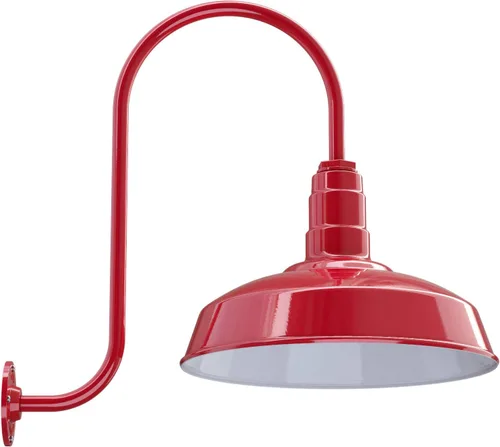 Miniatura 30 de Steel Lighting Co. Gardena - Luz de granero Montaje en pared al aire libre Cúpula de 16 pulgadas Cuello de cisne de 16 pulgadas Luz