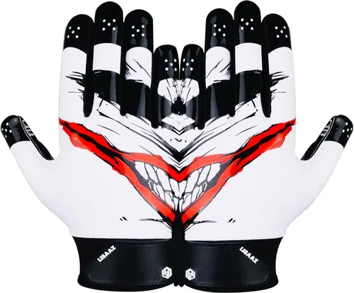 Miniatura 7 de LISAAZ Football Gloves Tacky Sticky Wide Receiver Youth Football Gloves that Locks the Catch to Boost Game Day Breathable no Slip Palm for Kids Boys