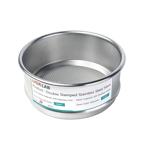 Miniatura 23 de 304 Acero inoxidable Malla de Laboratorio, 325 Malla (0.045mm) Abertura Tamiz de Prueba, 4 pulgadas (10cm) Tamices de Prueba de Análisis Estándar