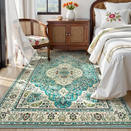 Miniatura 183 de Lahome Alfombra Bohemia Tribal Lavable de 3 x 5, Alfombras Antideslizantes para Entrada, Dormitorio, Sala de Estar, Vintage, Ultra Suave, No