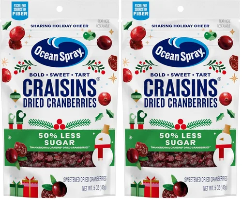 Miniatura 15 de Ocean Spray® Craisins®, arándanos secos con 50% menos azúcar, fruta deshidratada, bolsa de 5 onzas