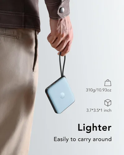 Miniatura 3 de VRURC Cargador portátil con 4 cables incorporados, paquete de batería de 20000mAh Cargador portátil PD 20W de carga rápida, banco de energía
