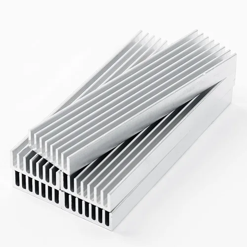 Miniatura 8 de uxcell 5 unidades de disipador de calor de aluminio, radiador de aluminio en tono plateado, disipador de calor de aletas de refrigeración