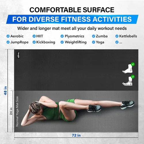 Miniatura 5 de YES4ALL Exercise Mat for Home Gym, Fitness Workout Mats
