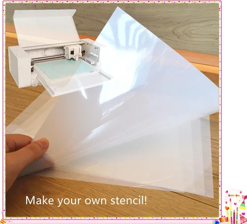 Miniatura 3 de Paquete de 12 plantillas en blanco de 7.5 mil 12 x 12 pulgadas para vinilo Cricut, acetato de PET translúcido lechoso, silueta
