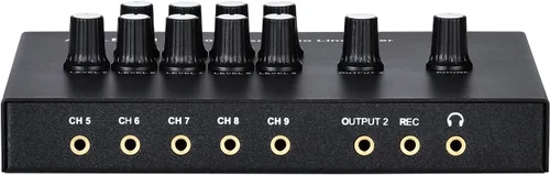 Miniatura 2 de ANLEON MX400 Mezclador de línea mono de 4 canales de bajo ruido para guitarras y bajos teclados mezclador estéreo de 5 canales