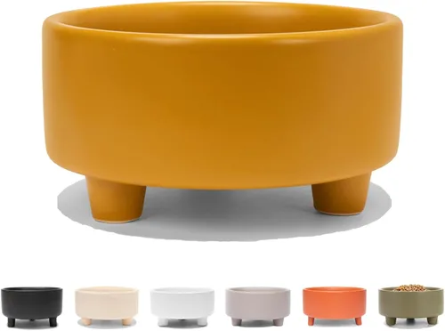 Miniatura 15 de Waggo Uplift - Tazón de cerámica para perros para razas pequeñas, medianas y grandes, pesado y duradero, para alimentos y agua, apto para Crema