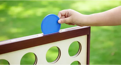 Miniatura 5 de Juego gigante 4 en fila para exteriores e interiores Juego de madera cuatro en una fila Jumbo para adultos y niños, juegos de patio Diversión