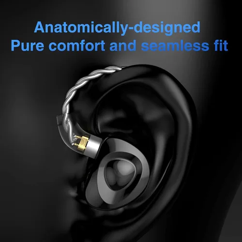 Miniatura 9 de FEDAI TRN MT4 1DD Auriculares de alta fidelidad, TRN MT4 intrauditivos con nuevo auricular magnético compuesto de 0.394 in con cable desmontable C