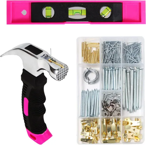 Kit para colgar cuadros TOYIEW, 315 piezas de accesorios para colgar con ganchos, alambre, clavos, anilla en forma de D, kit para colgar en la pared