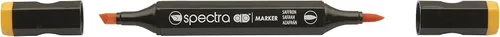 Miniatura 11 de AD Marker Chartpak Spectra, Tri-Nib y cepillo de doble punta, rojo ladrillo, 1 cada uno (S033AD)
