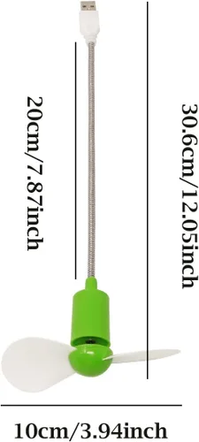Miniatura 2 de Honbay 4 unids mini portátil portátil alimentado por USB ventilador de enfriamiento cuello de cisne soplador de aire para PC de escritorio ordenador