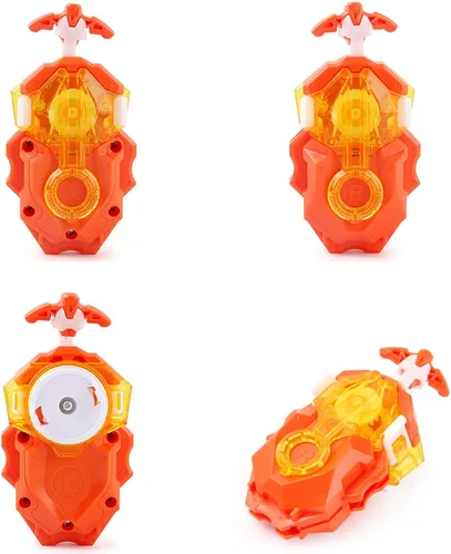 Miniatura 3 de DYT Battling Tops Burst B-184 Bey Launcher LR Left Right Spin DB Layer System, B-11 Grip Metal Fusion Starter String Strong Spinning Top Toys Naranja