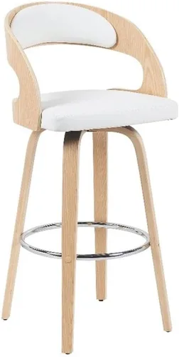 Miniatura 14 de Armen Living Shelly 26" Altura del Asiento Taburete Giratorio de Bar de Estilo Moderno de Mediados del Siglo para Isla de Cocina y Encimera en Cuero