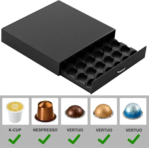 Miniatura 4 de SZQINJI - Cajon Organizador para Tazas K con Capacidad para 30 Cápsulas, Organizador de Tazas de Café Compatible con Cápsulas Keurig K