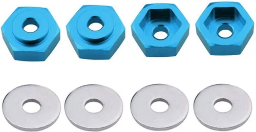 ShareGoo - Adaptador hexagonal de metal de 0.472 in a 0.669 in compatible con neumáticos Tamiya Axial RC4WD Traxxas HPI Himoto HSP Losi Kyosho RC