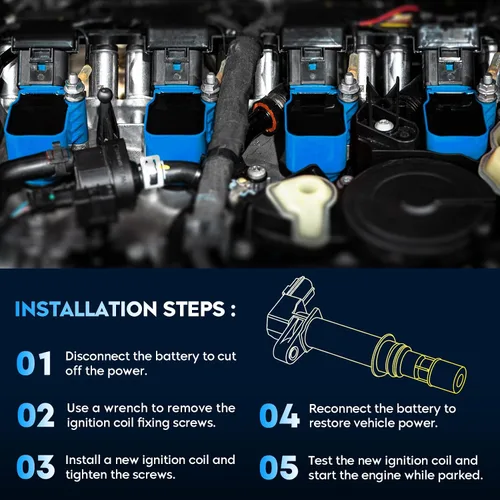 Miniatura 7 de Paquete de bobinas de encendido + bujías de iridio para Nissan Sentra 2002 2003 2004 2005 2006 1.8L, reemplaza UF351 UF-548 5C1394 50078 C1397 E1048