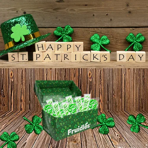 Miniatura 4 de Fruidles Paletas variadas de remolinos del día de San Patricio, caja de recuerdos de fiesta, envueltas individualmente (paquete de 24)