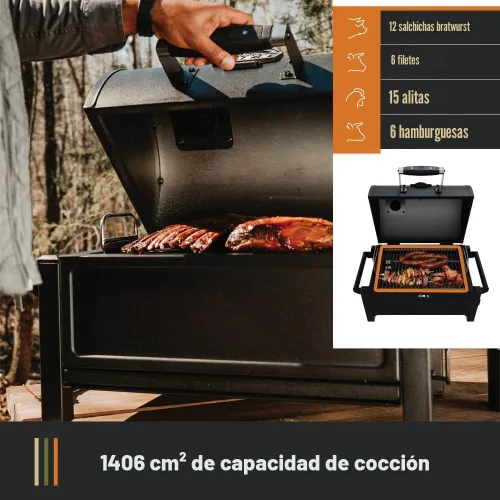 Miniatura 3 de Oklahoma Joe's Rambler - Parrilla de carbón portátil con área de cocción de 218 pulgadas cuadradas en color negro