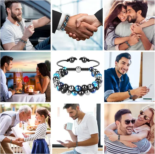 Miniatura 30 de Triple Protection Bracelet, CARPDIM Evil Eye bracelet and Black Obsidian evil eye Beads Bracelet for Men Women Healing Bracelets Bring Good Luck